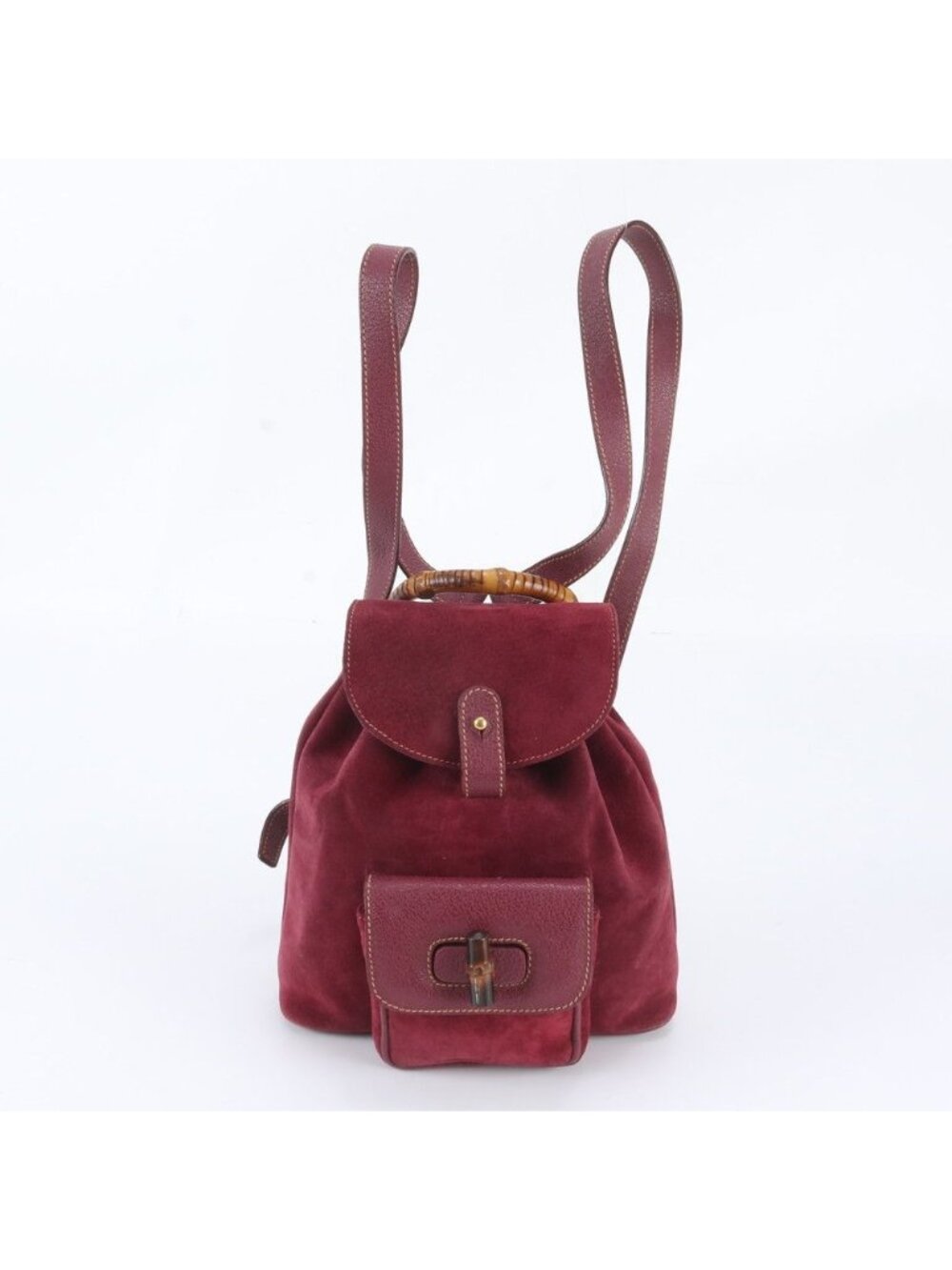Gucci Vintage Bamboo Leather Backpack